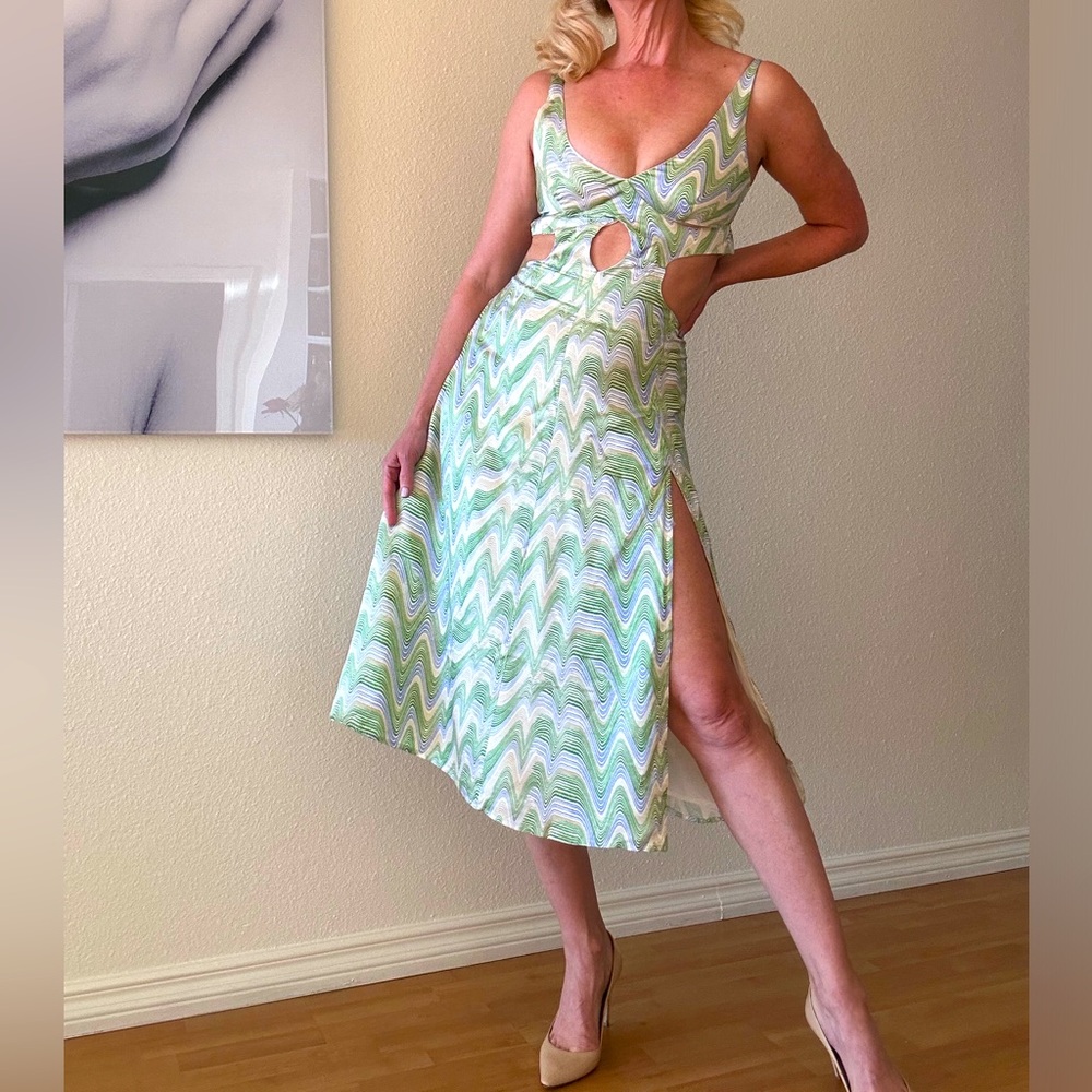 for love and Lemons Yori Midi Dress S New $300